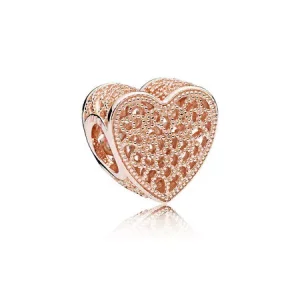 PANDORA Filigran & Beaded Heart Berlock 781811 (bild till) PANDORA Filigran & Beaded Heart Berlock 781811