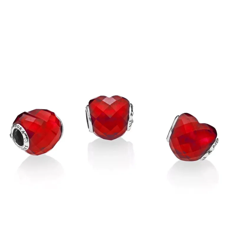 (bild till) PANDORA Fuchsia Pink Heart Berlock 796563NFR - View 2