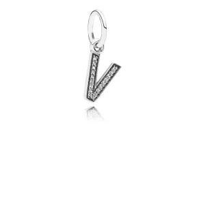 (bild till) Pandora Hängberlock Bokstaven V - 791334Cz