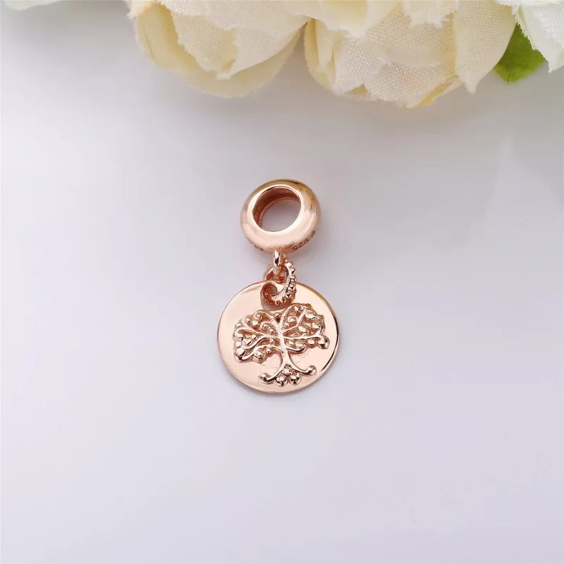 (bild till) Pandora Hängberlock Familjerötter 14 Karat Roséguld - 787646 - View 2