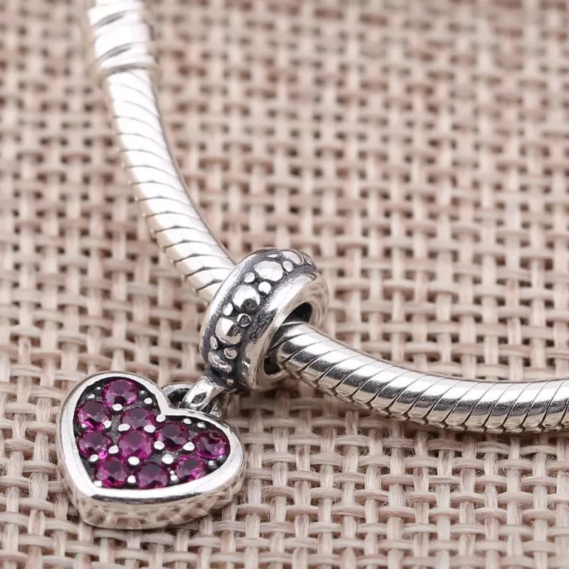 (bild till) Pandora Hängberlock Pavé Hjärta - 791023Czr - View 2