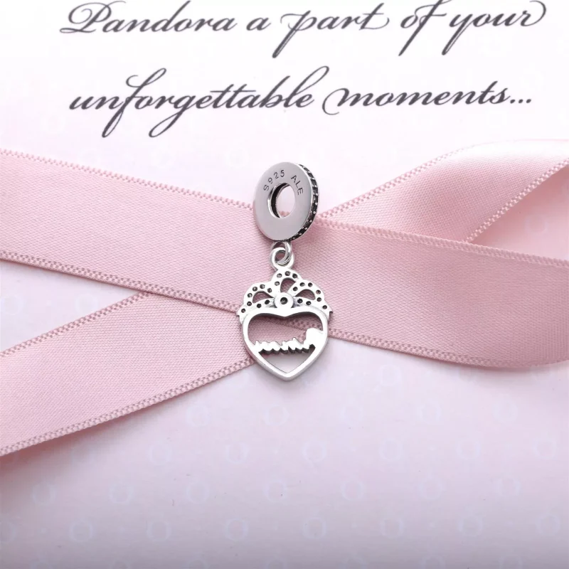 (bild till) Pandora Hängberlock Prinsessan Crown Heart - 791962Cz - View 3