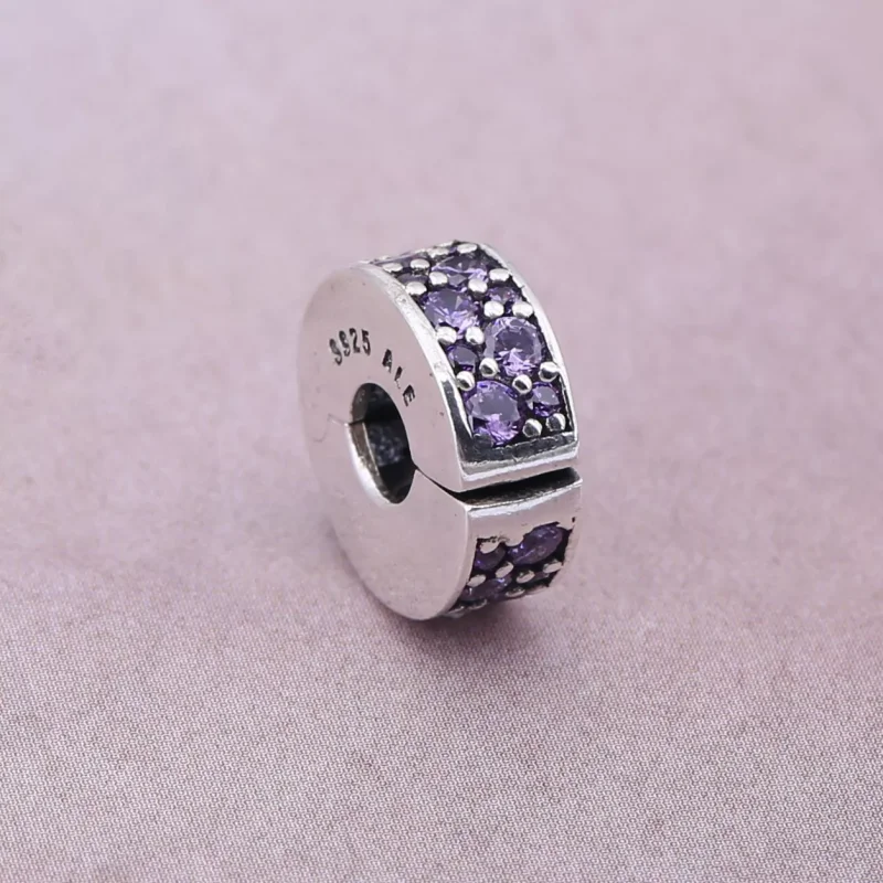 (bild till) Pandora Klämstopp Fancy Lila Skinande Elegans - 791817Cfp - View 2