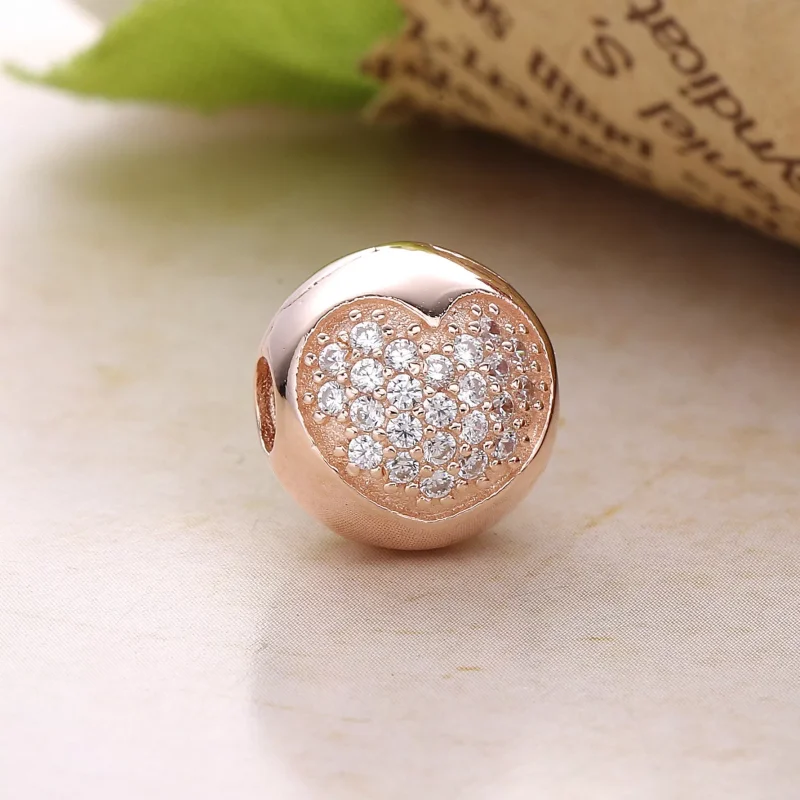 (bild till) Pandora Klämstopp Mitt Livs Kärlek 14 Karat Roséguld - 781053Cz - View 2