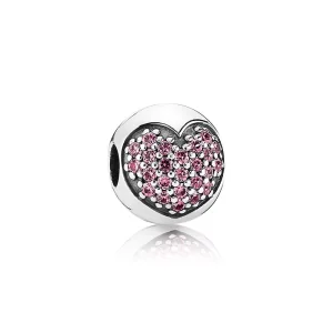 (bild till) Pandora Klämstopp Pavé Hjärta - 791053Czs