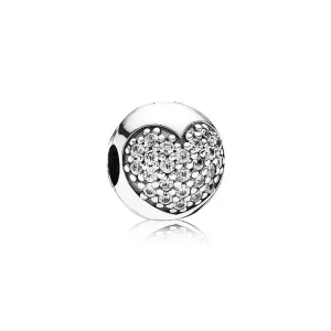 (bild till) Pandora Klämstopp Pavé Hjärta - 791053Cz