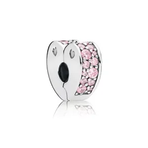 (bild till) Pandora Klämstopp Rosa Kärlekbågar - 797020Pcz