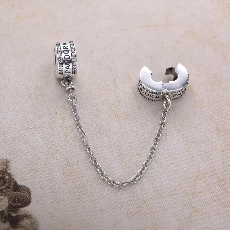 (bild till) PANDORA Logo Säkerhetskedja 792057CZ - View 3