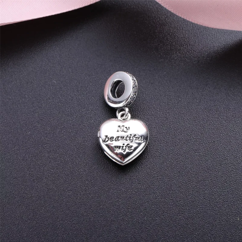 (bild till) PANDORA My beautiful wife heart Hängberlock 791524CZ - View 3