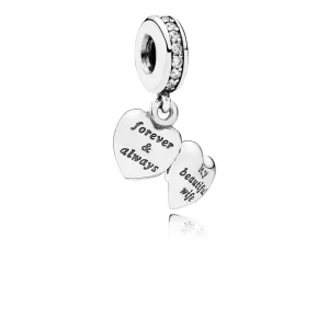 (bild till) PANDORA My beautiful wife heart Hängberlock 791524CZ