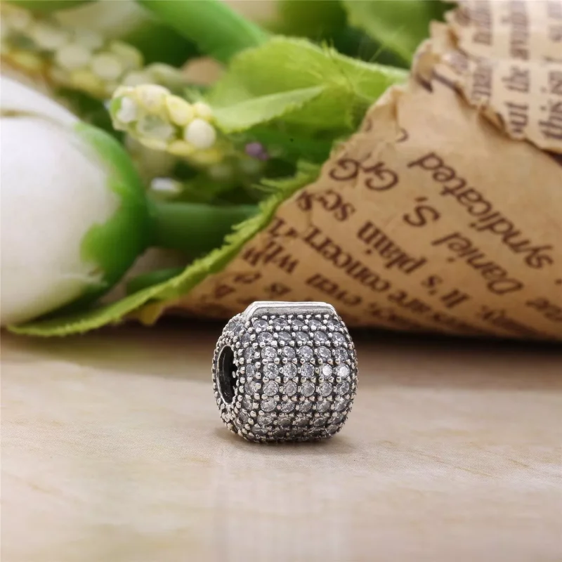 (bild till) PANDORA Pavé Barrel Klämstopp 791873CZ - View 2