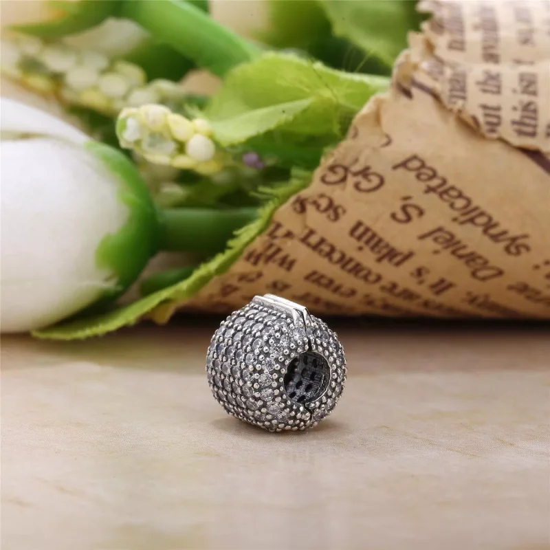 (bild till) PANDORA Pavé Barrel Klämstopp 791873CZ - View 3