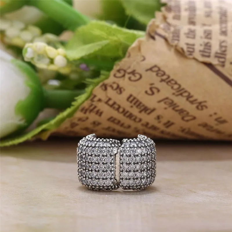 (bild till) PANDORA Pavé Barrel Klämstopp 791873CZ - View 4