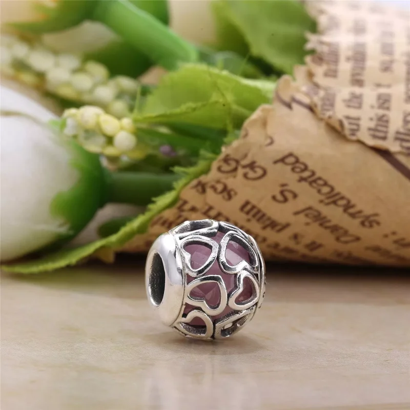 (bild till) PANDORA Pink Encased in Love Berlock 792036PCZ - View 2