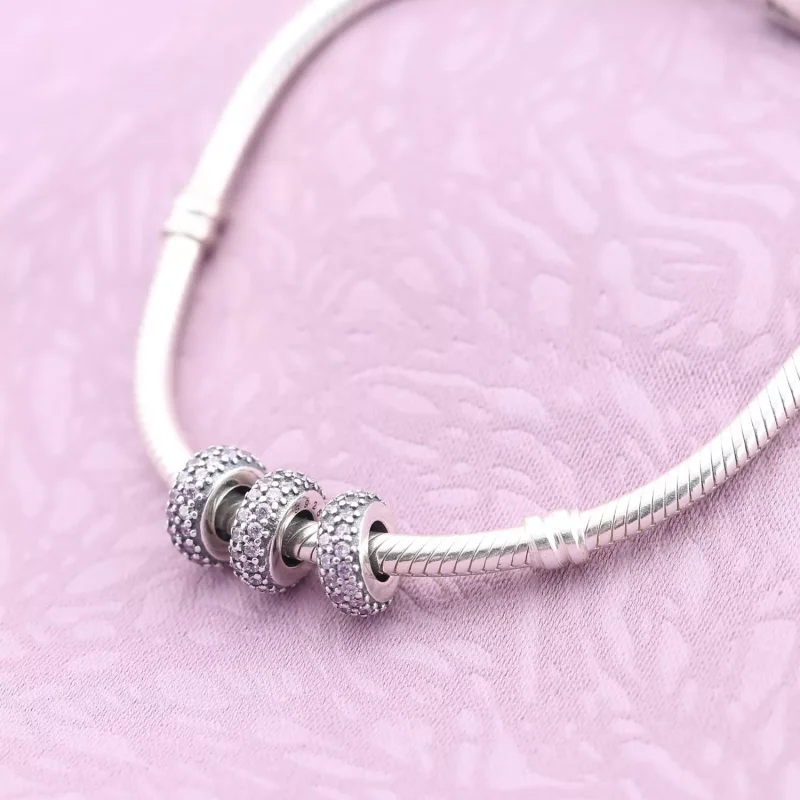(bild till) PANDORA Pink Pavé Inspiration Mellanled 791359PCZ - View 2