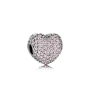 (bild till) PANDORA Pink Pavé Open My Heart Klämstopp 791427PCZ
