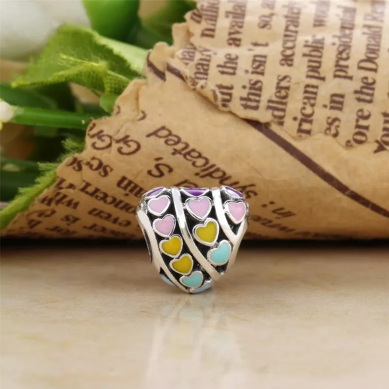 (bild till) PANDORA Rainbow Hearts Berlock 797019ENMX - View 2