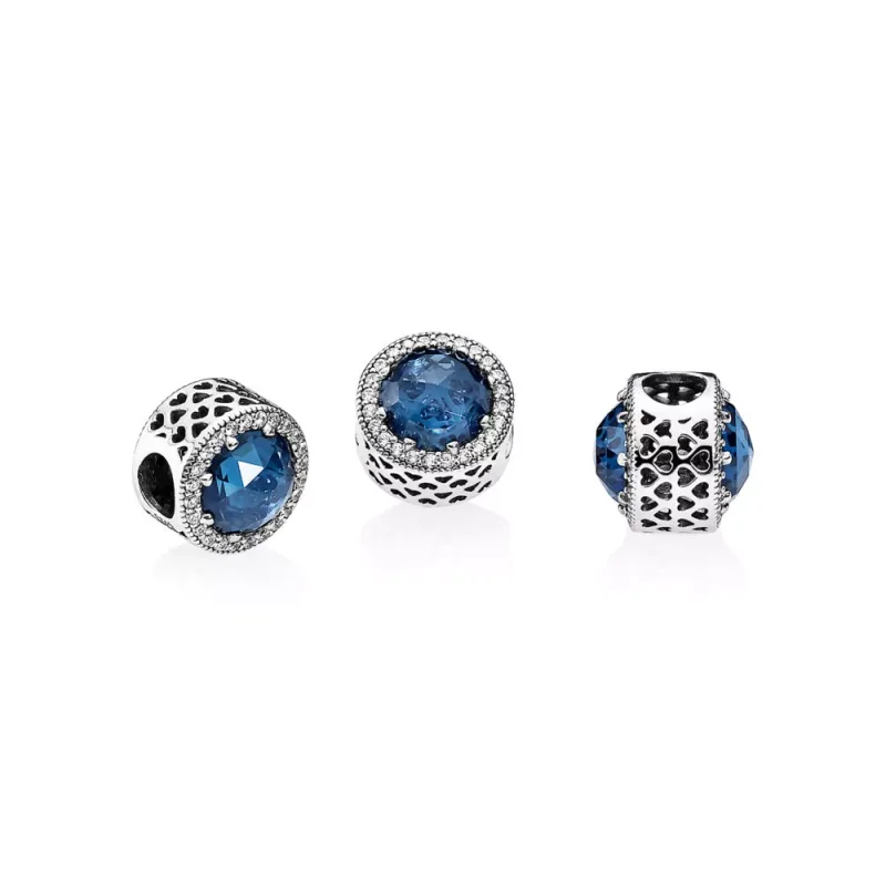 (bild till) PANDORA Sparkling Dark Blue Berlock 791725NMB - View 4