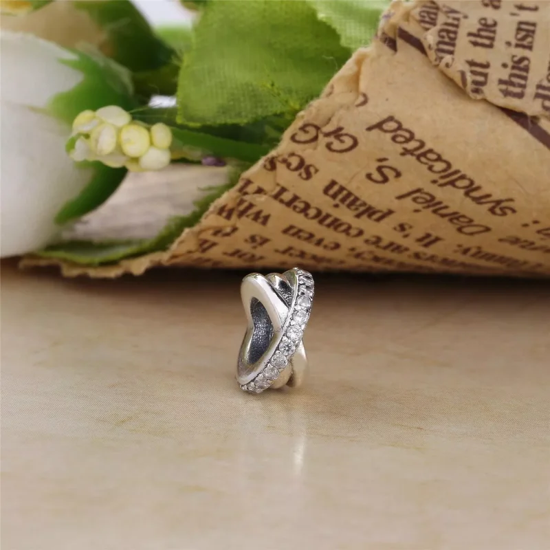 (bild till) PANDORA Sparkling & Polished Lines Klämstopp 791994CZ - View 2