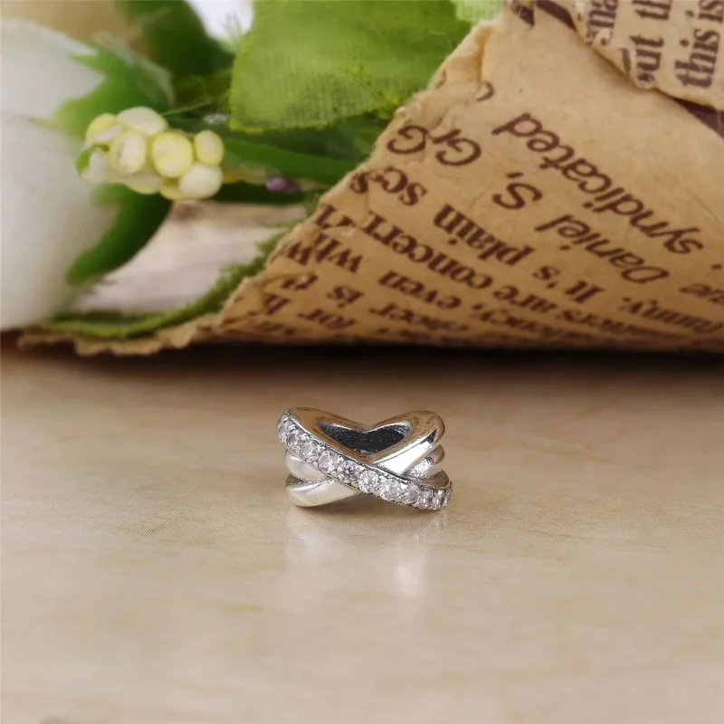(bild till) PANDORA Sparkling & Polished Lines Klämstopp 791994CZ - View 3