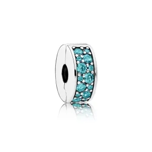 (bild till) PANDORA Teal Shining Elegance Klämstopp 791817MCZ