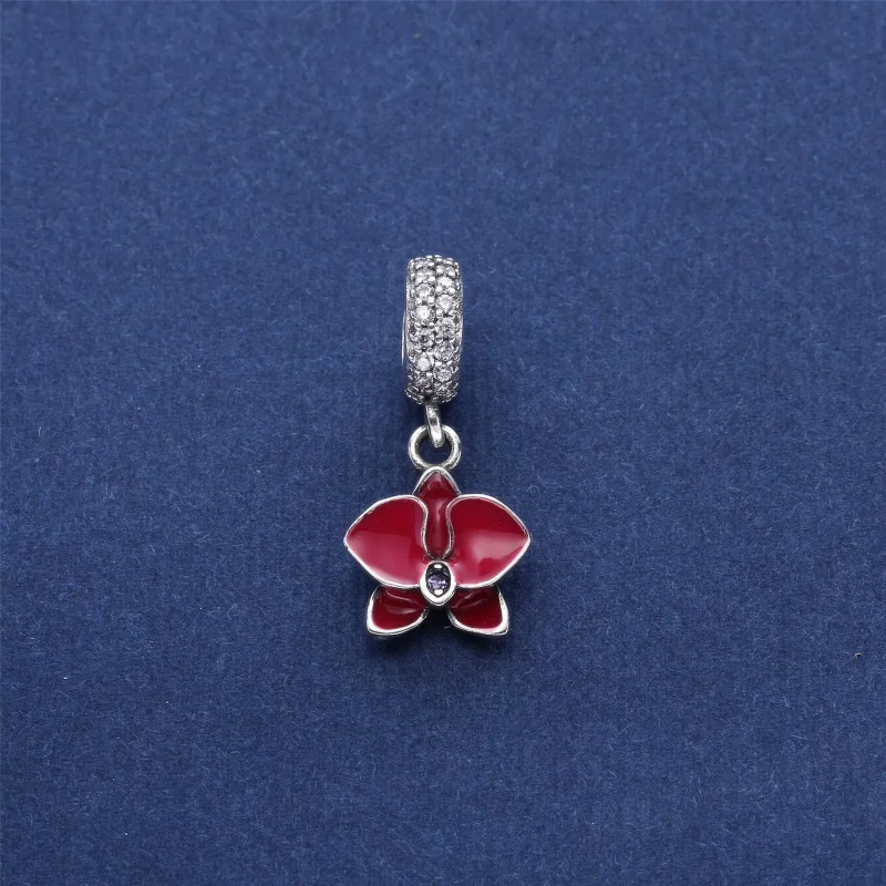 (bild till) PANDORA White Orchid Hängberlock 791554EN12 - View 3