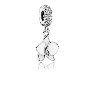 (bild till) PANDORA White Orchid Hängberlock 791554EN12