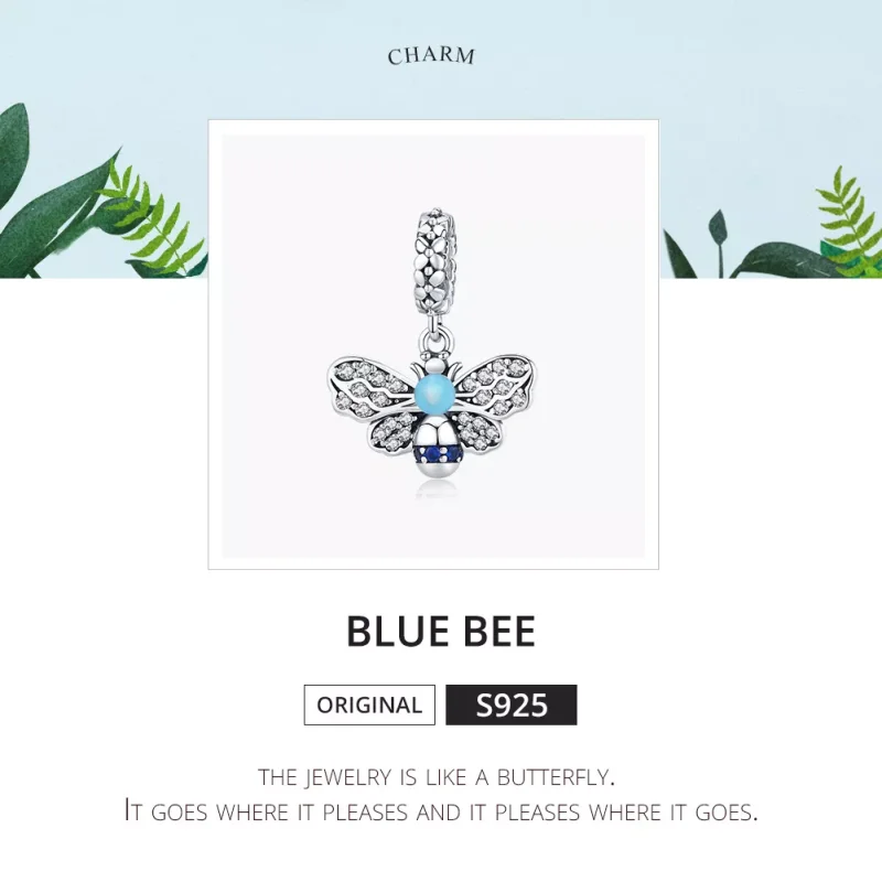 (bild till) Pandora Stil Hängberlock Blue Bee - Scc1480 - View 6