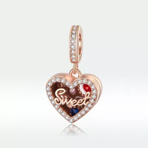 (bild till) Pandora Stil Hängberlock Choklad Presentask 14 Karat Roséguld - Scc1670