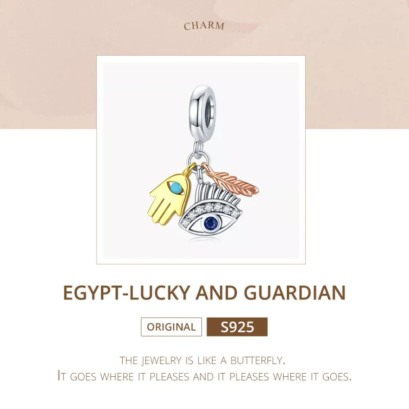 (bild till) Pandora Stil Hängberlock Egypten - Lucky Guardian - Scc1860 - View 5