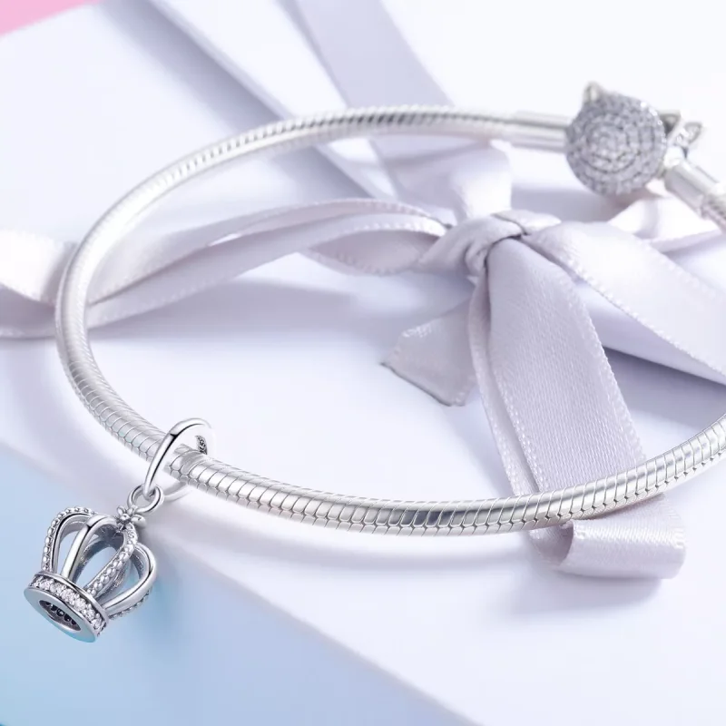 (bild till) Pandora Stil Hängberlock Elegant Krona - Scc781 - View 3