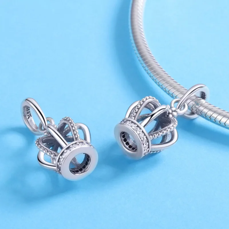(bild till) Pandora Stil Hängberlock Elegant Krona - Scc781 - View 4