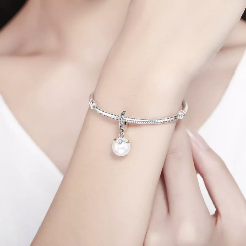 (bild till) Pandora Stil Hängberlock Eleganta Pärlor - Scc137 - View 7