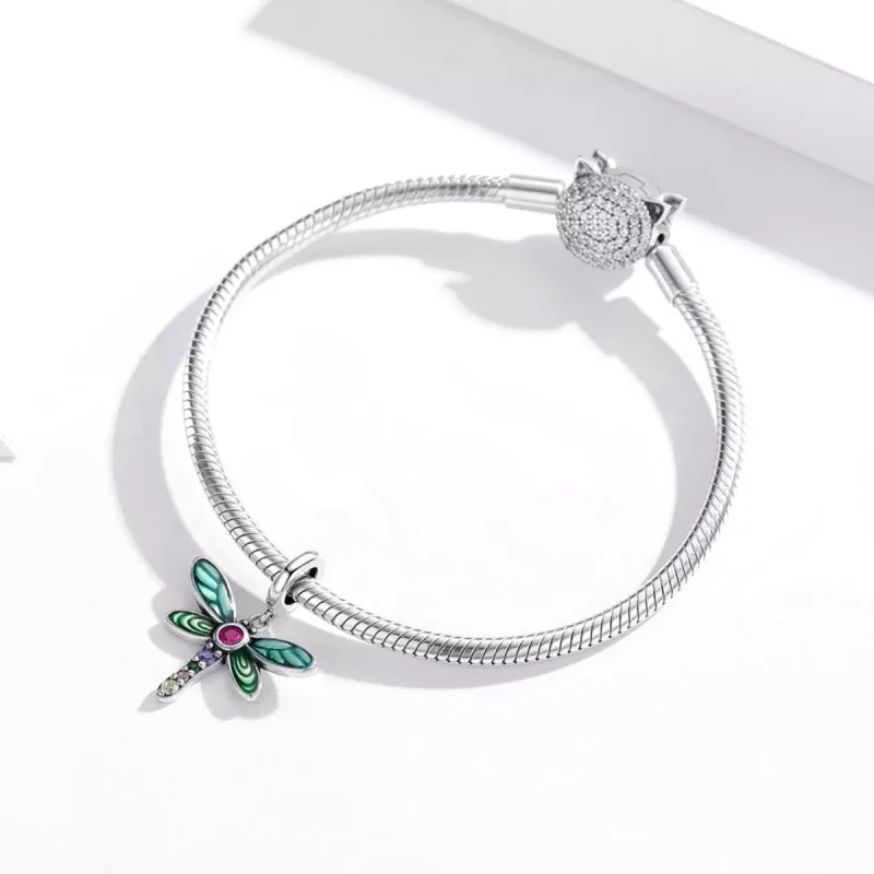 (bild till) Pandora Stil Hängberlock Glänsande Dragonfly - Scc1706 - View 3