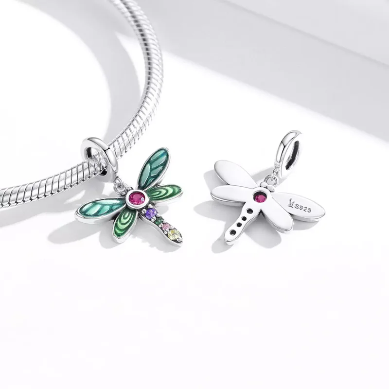 (bild till) Pandora Stil Hängberlock Glänsande Dragonfly - Scc1706 - View 4