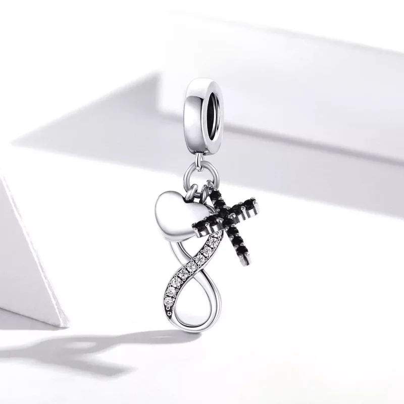 (bild till) Pandora Stil Hängberlock Infinity Cross And Heart - Scc1713 - View 2