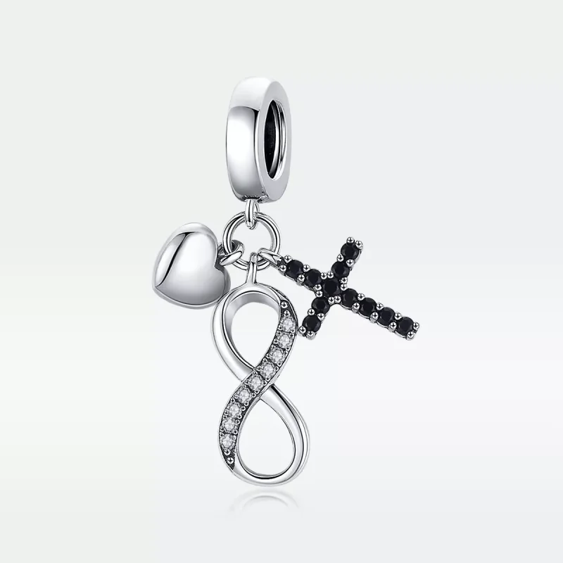 (bild till) Pandora Stil Hängberlock Infinity Cross And Heart - Scc1713 - View 5
