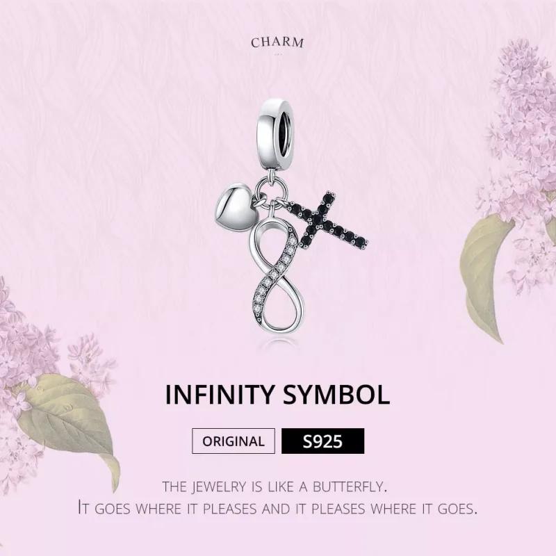 (bild till) Pandora Stil Hängberlock Infinity Cross And Heart - Scc1713 - View 6