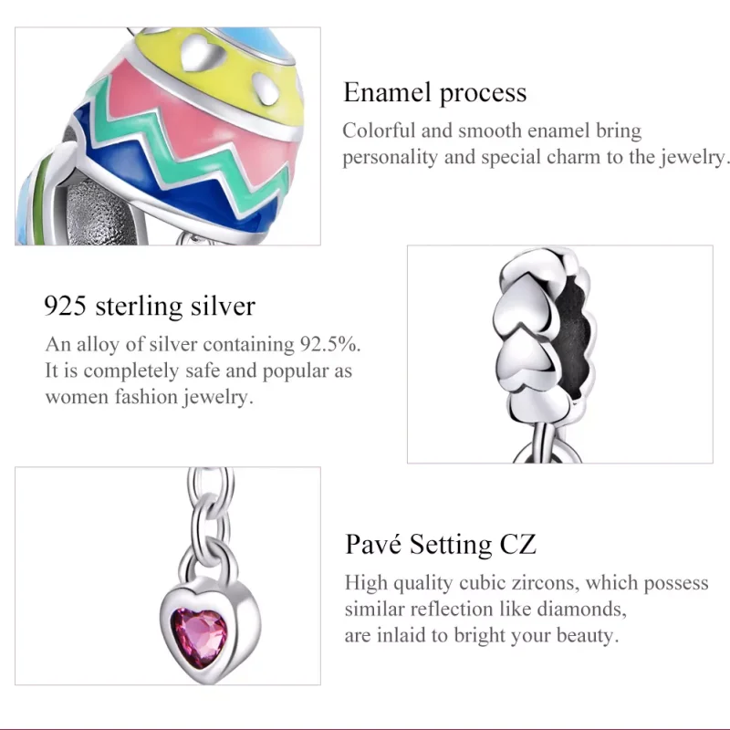 (bild till) Pandora Stil Hängberlock Lucky Eggs - Scc1753 - View 7