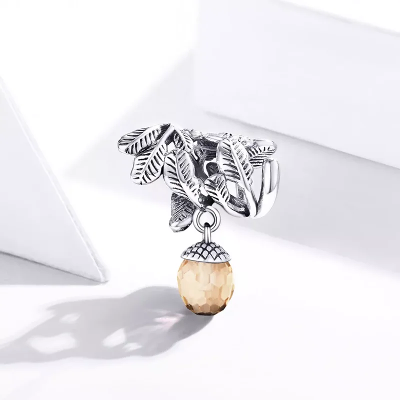 (bild till) Pandora Stil Hängberlock Lucky Pine Cone - Bsc336 - View 2