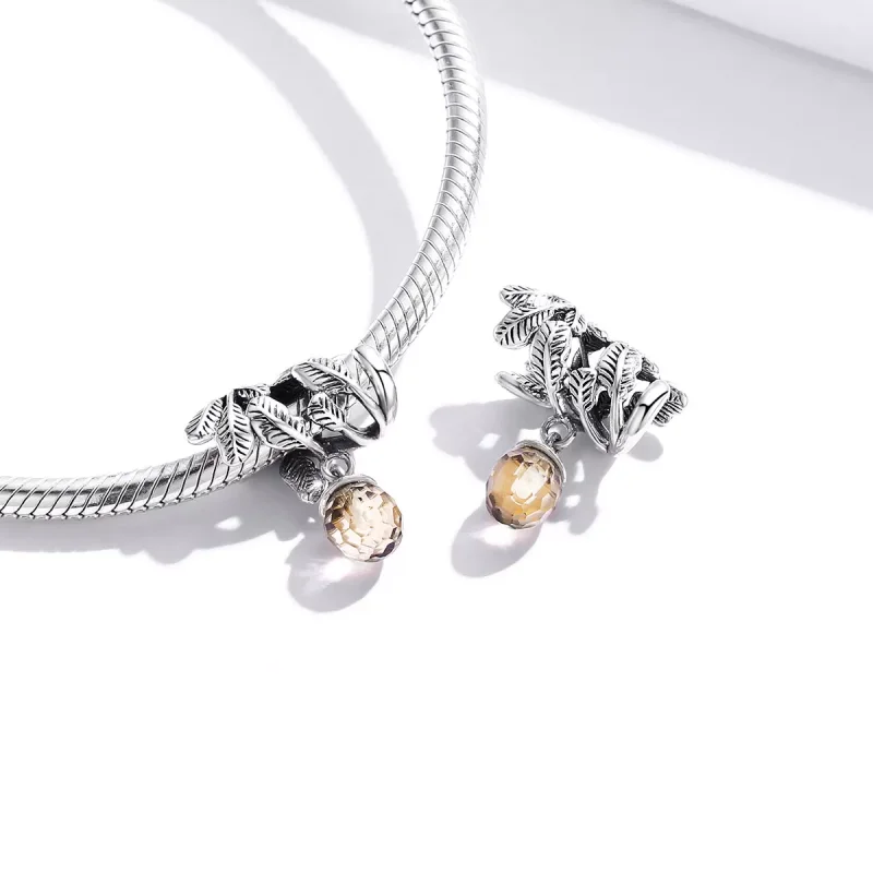 (bild till) Pandora Stil Hängberlock Lucky Pine Cone - Bsc336 - View 4