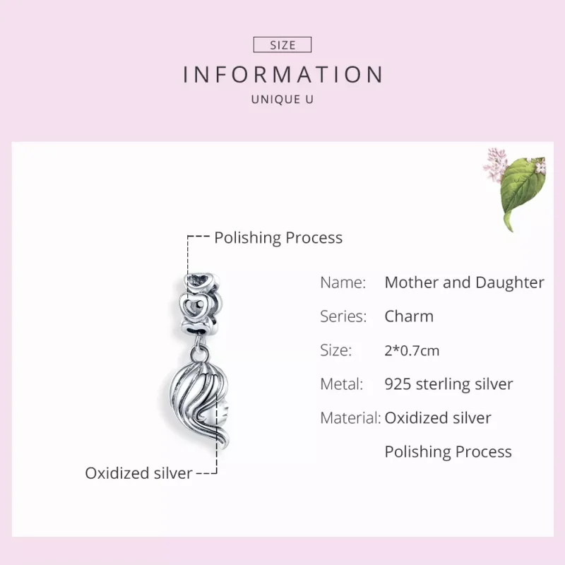 (bild till) Pandora Stil Hängberlock Mor Och Dotter - Bsc275 - View 7
