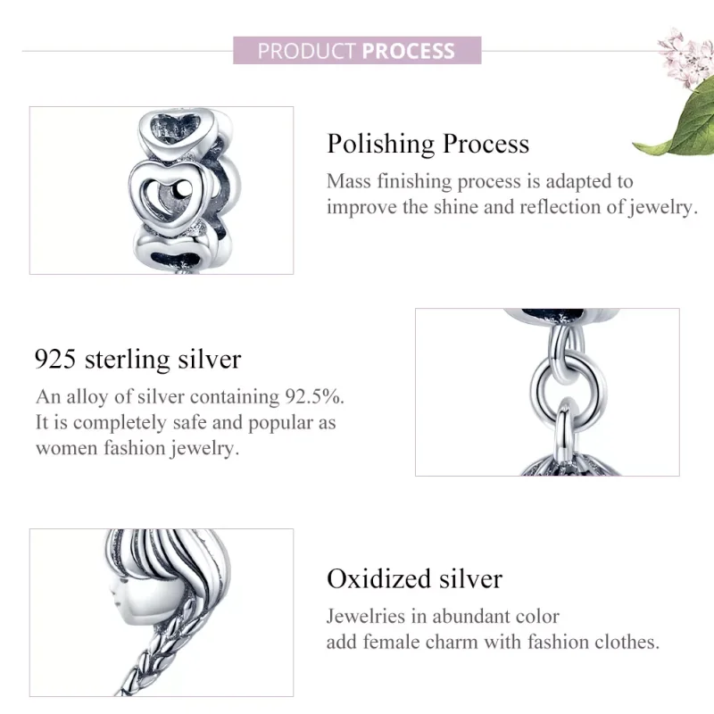 (bild till) Pandora Stil Hängberlock Mor Och Dotter - Bsc276 - View 8