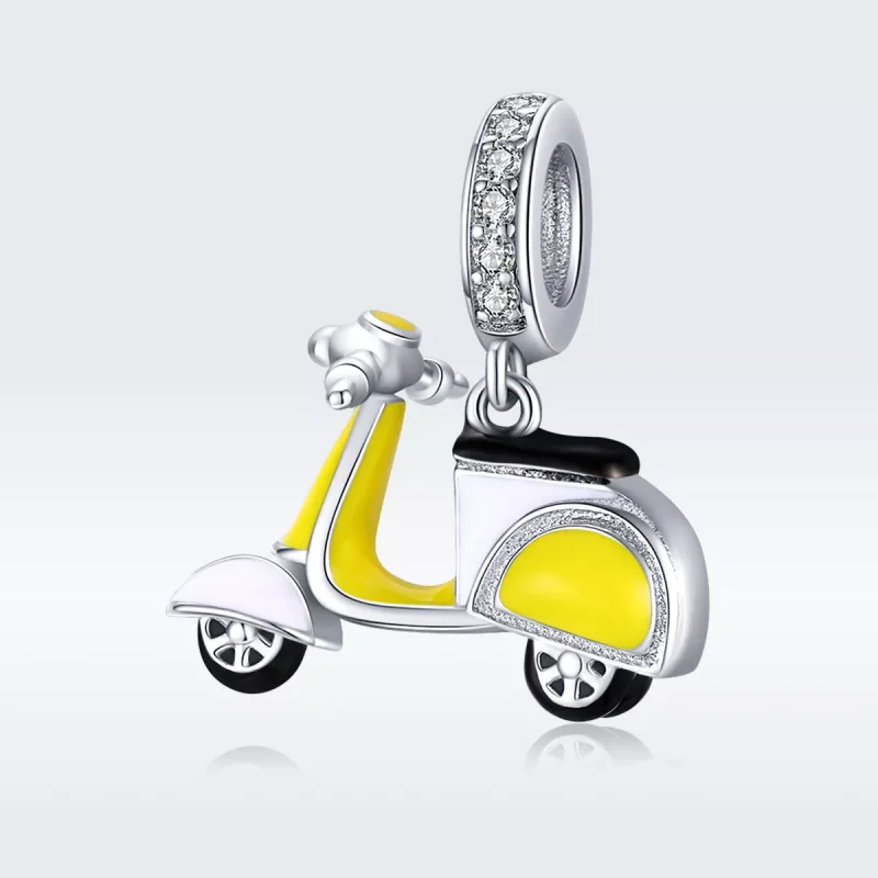 (bild till) Pandora Stil Hängberlock Motorcykel - Bsc136 - View 5