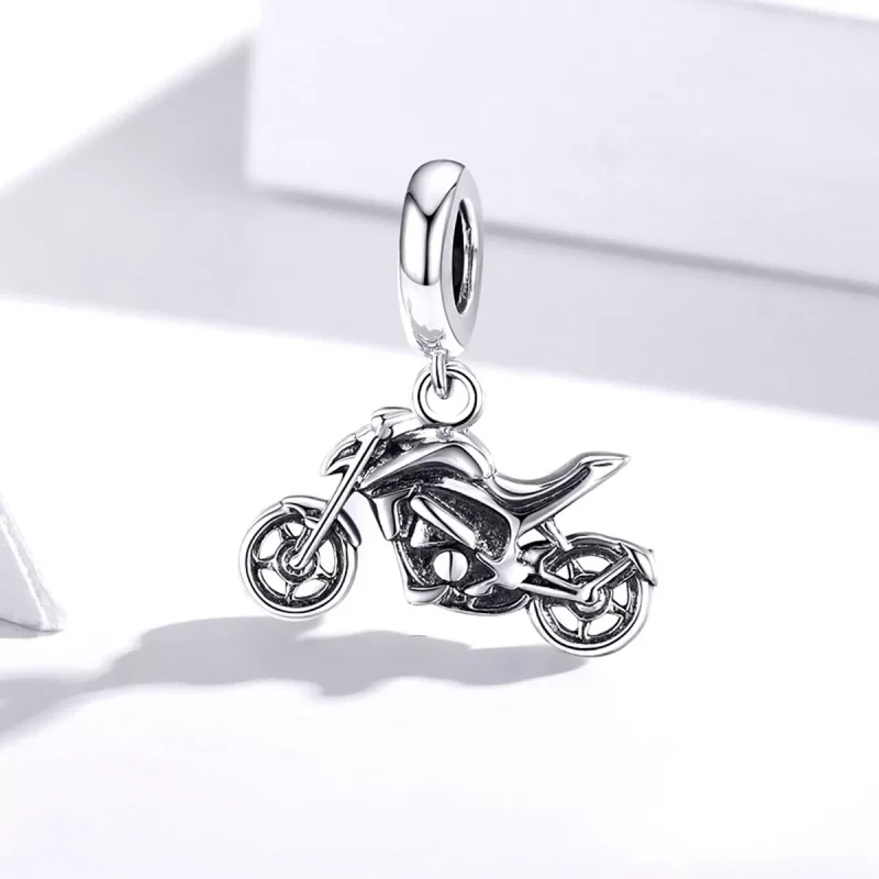(bild till) Pandora Stil Hängberlock Motorcykel - Scc1712 - View 2