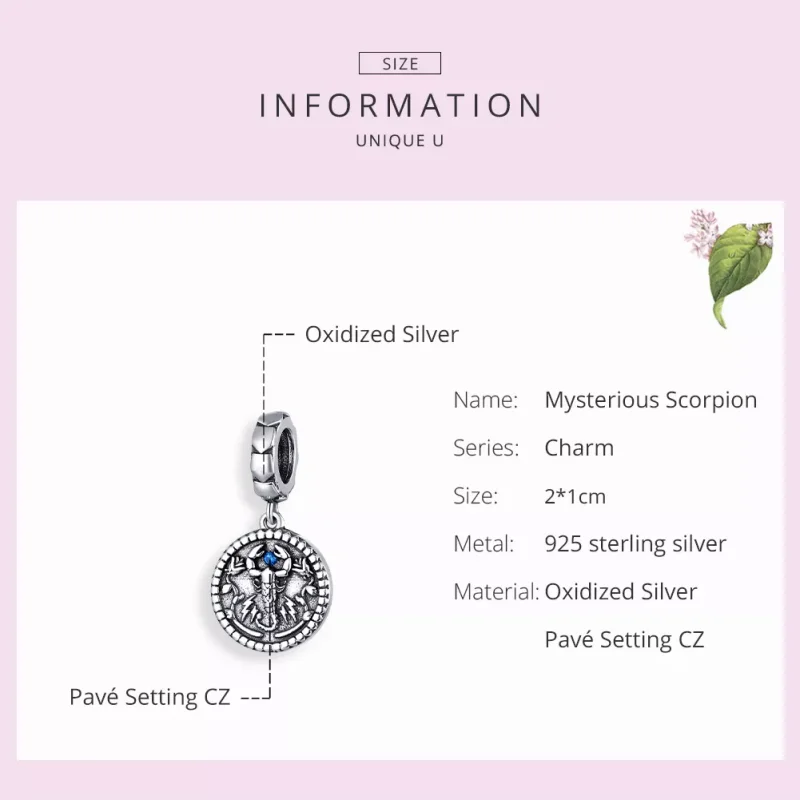 (bild till) Pandora Stil Hängberlock Mystisk Scorpion - Scc1503 - View 7