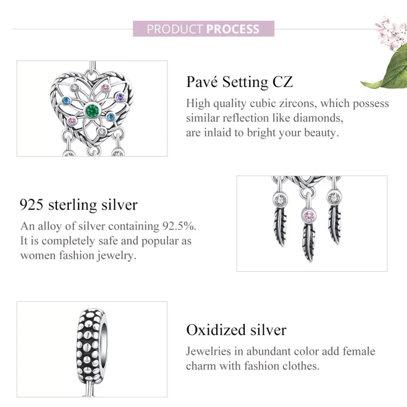 (bild till) Pandora Stil Hängberlock Openwork Family Tree Heart - Scc1445 - View 8