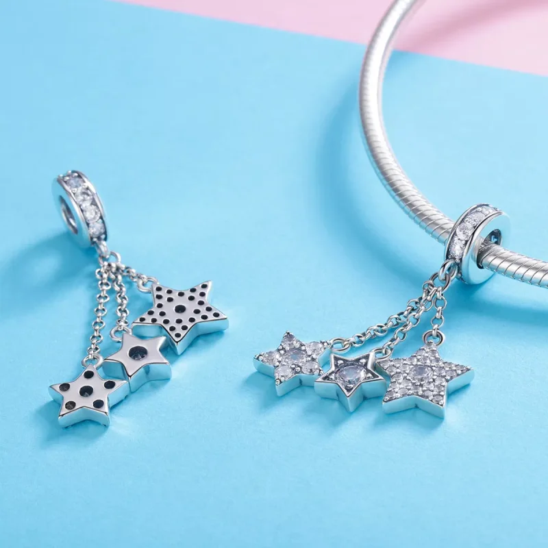 (bild till) Pandora Stil Hängberlock Pentagram - Scc881 - View 4