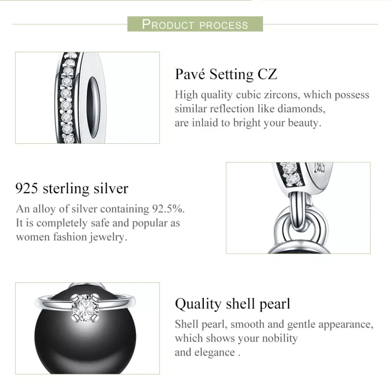 (bild till) Pandora Stil Hängberlock Prestige Pärlor - Scc572 - View 8