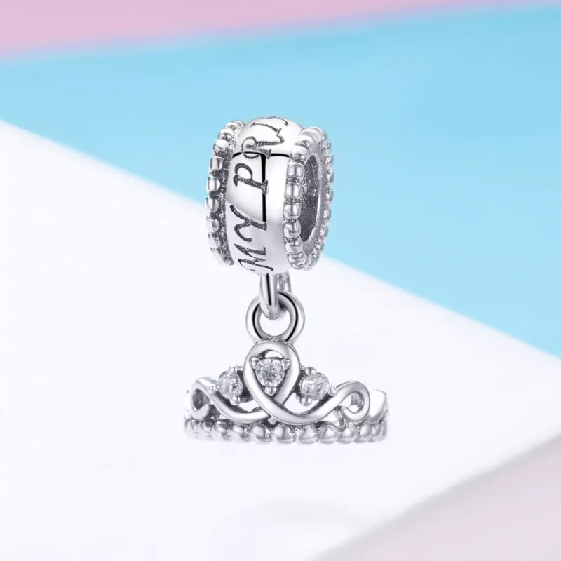 (bild till) Pandora Stil Hängberlock Princess Crown - Scc739 - View 2